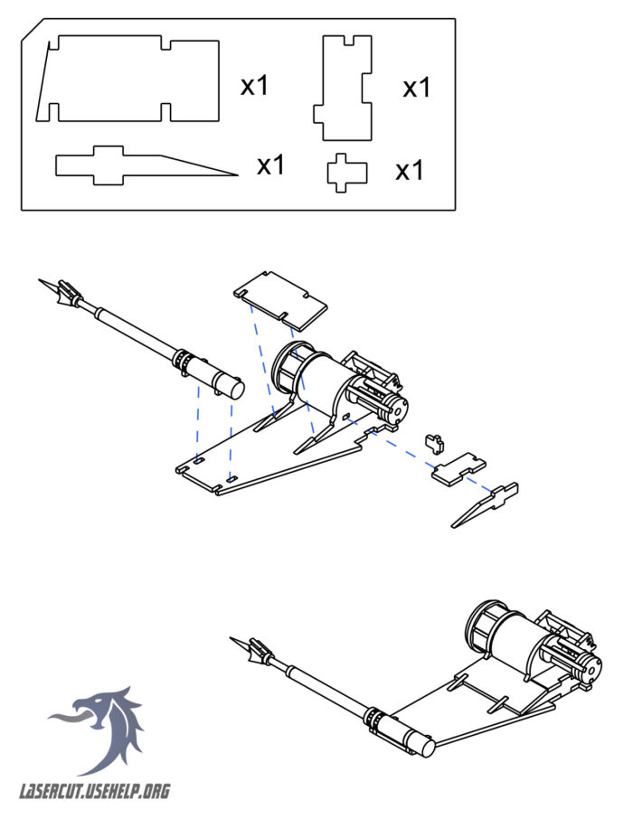 Инструкция Макет Звездный корабль X-Wing Starfighter из фанеры