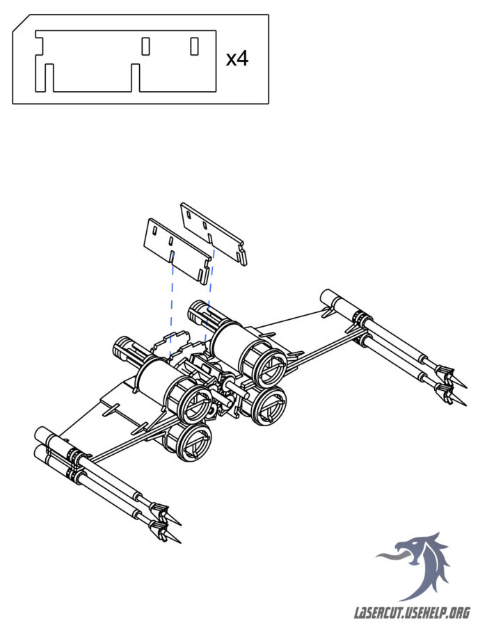 Инструкция Макет Звездный корабль X-Wing Starfighter из фанеры
