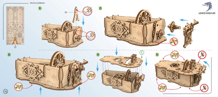 Инструкция Макет Модель Харди Гарди (колесная лира) из фанеры