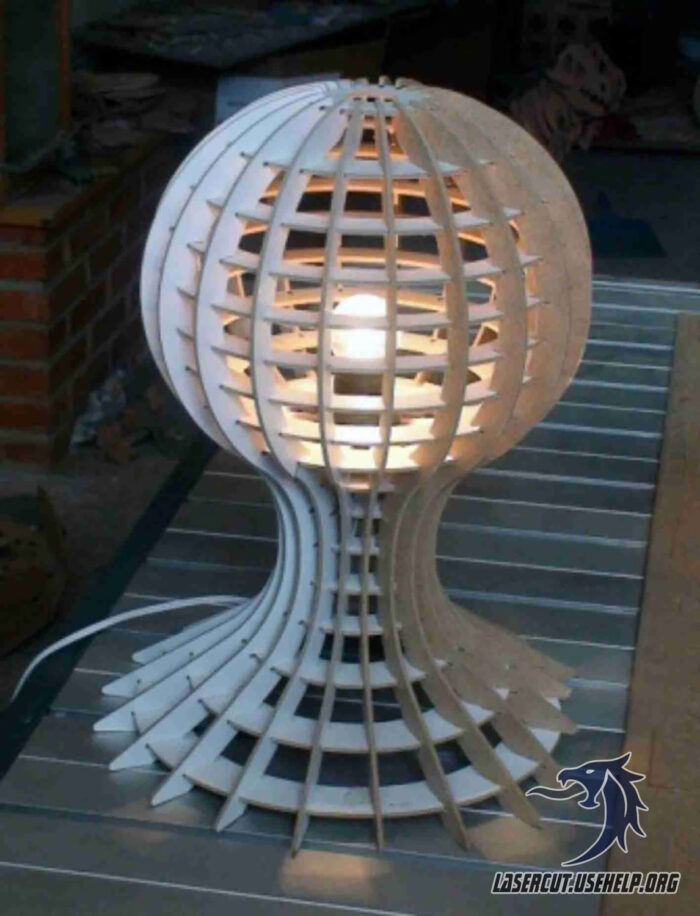 Макет Лампа в форме шара из фанеры