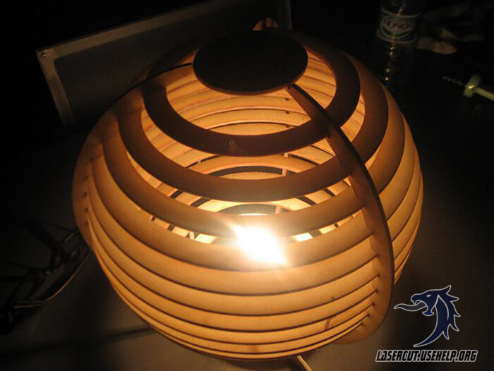 Макет Сферический светильник из фанеры