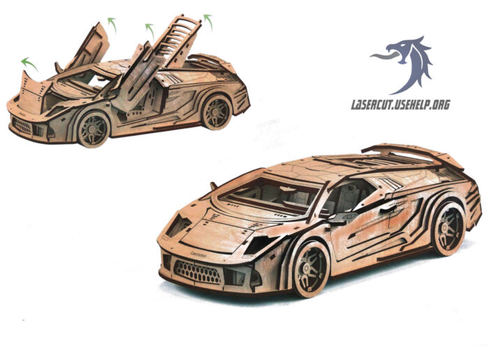 Инструкция Макет Lamborghini из фанеры